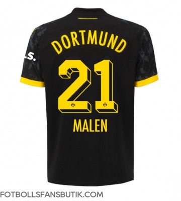 Borussia Dortmund Donyell Malen #21 Replika Bortatröja 2023-24 Kortärmad